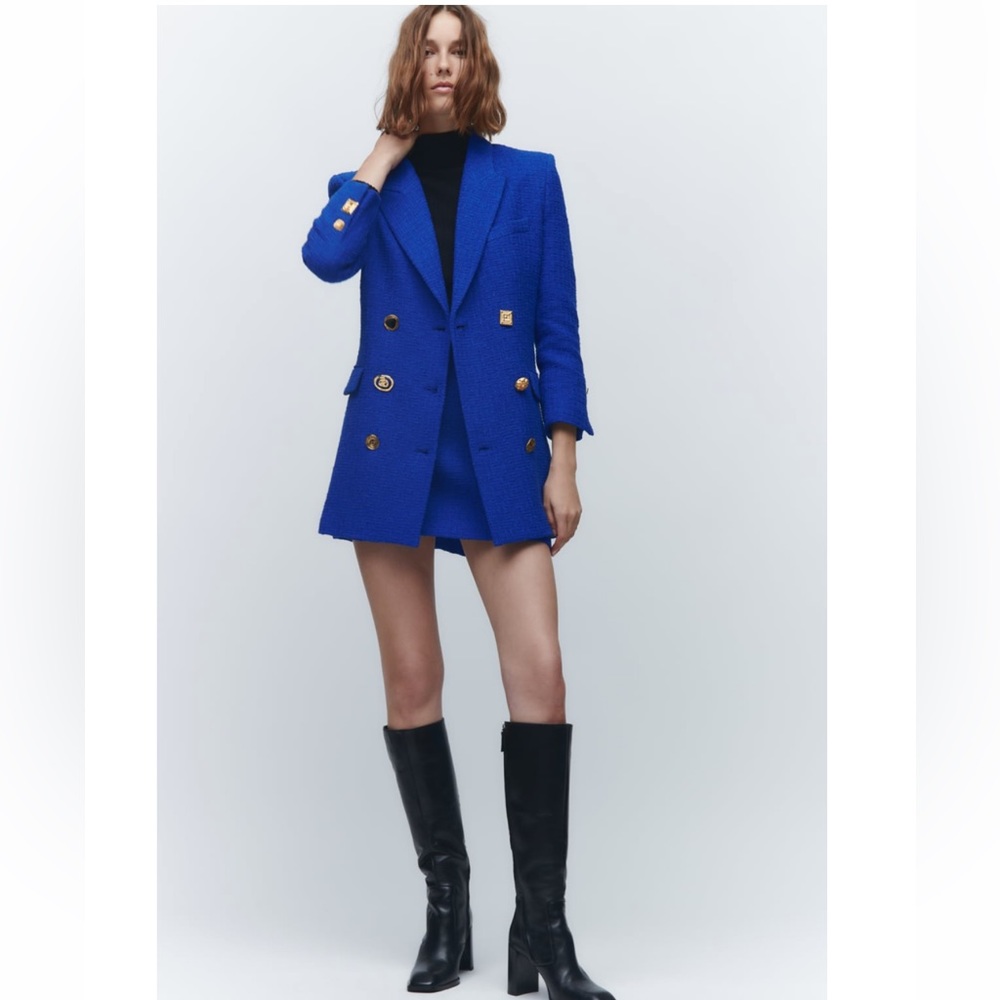 ZARA TEXTURED BLAZER - Picture 10 of 16